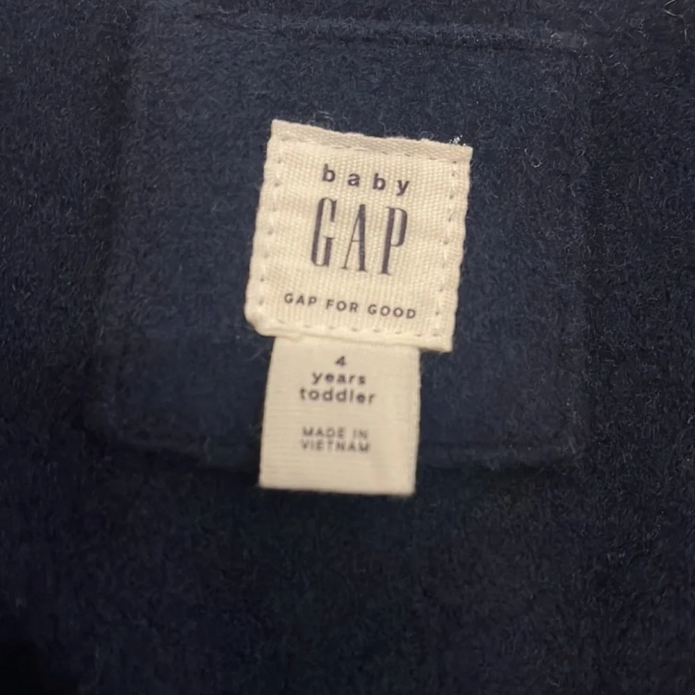 Baby Gap Boys toddler size 4 navy blue pea coat
